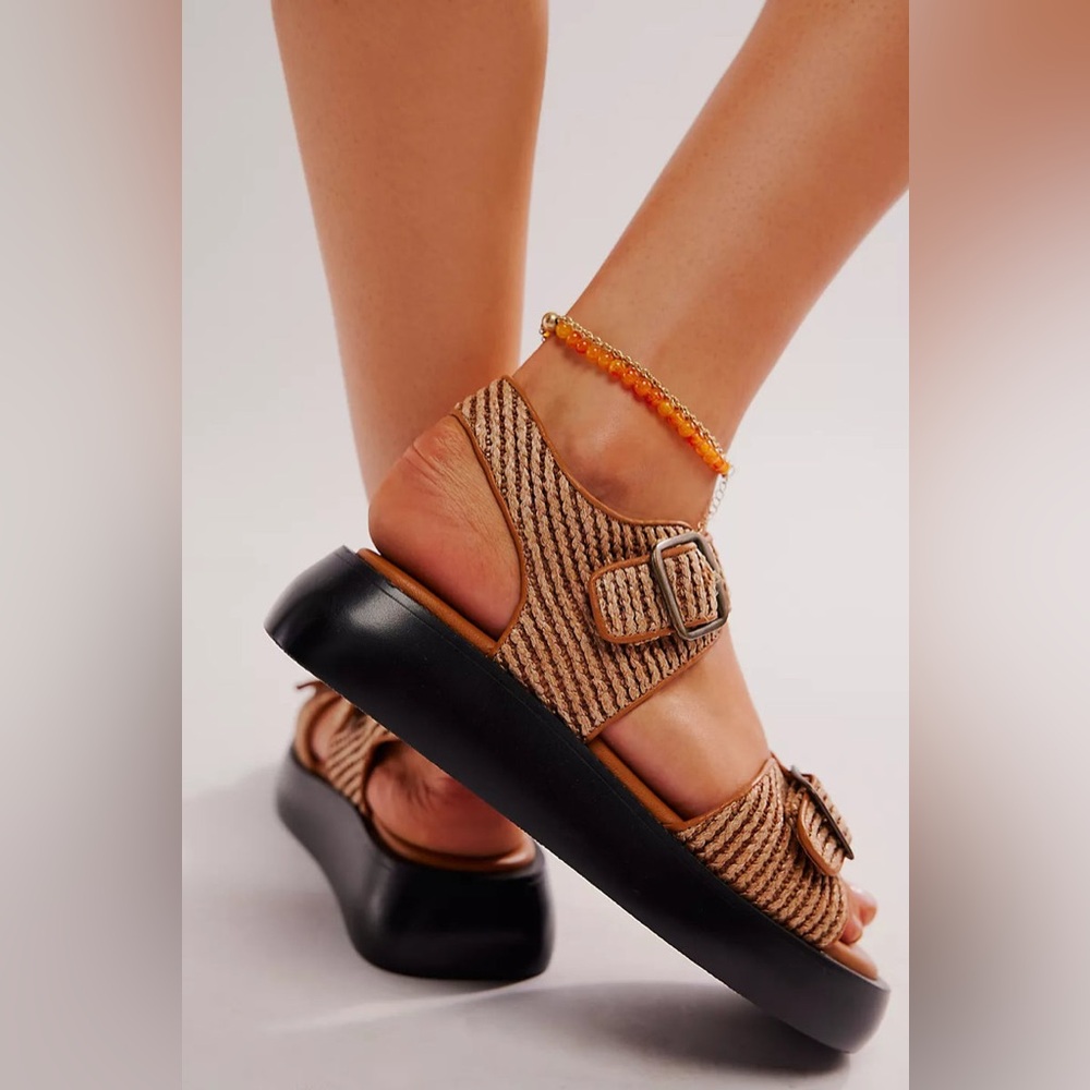 🌻🆕FREE PEOPLE Mandi Weave Sandals-Size 8 - Picture 9 of 17